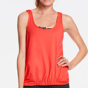 Fabletics Lucia 2-1 Tank Top Black Cross Back 23